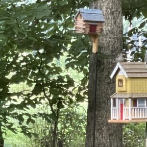 Cottage Birdhouse on Pole
